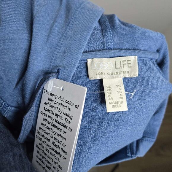 LOGO Life by Lori Goldstein French Terry Pullover Hoodie With Pintuck Size S NWT - Picture 4 of 4